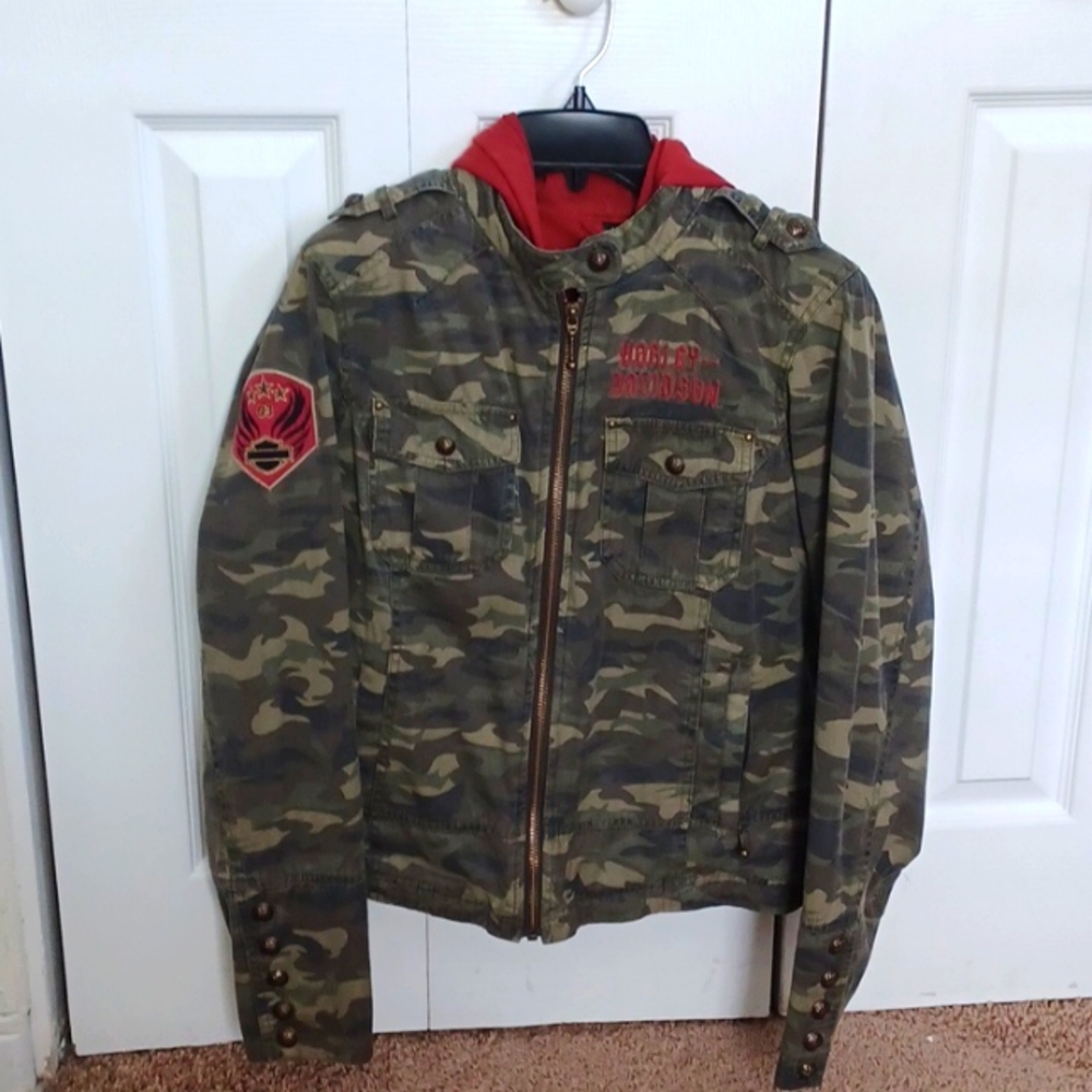 Harley Davison jacket with beaded detail
